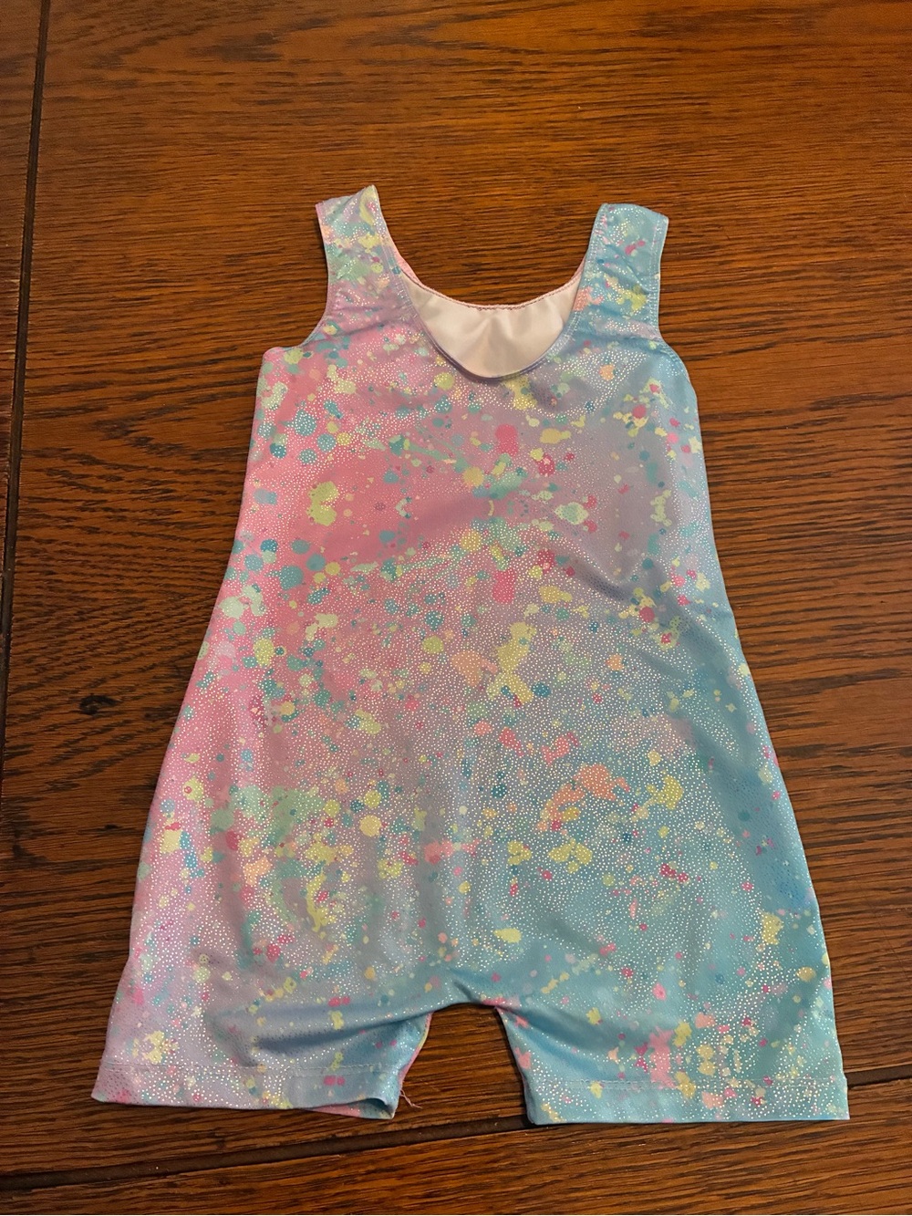 Girls' Pastel Splash One-Piece Swimsuit - Pink & Blue